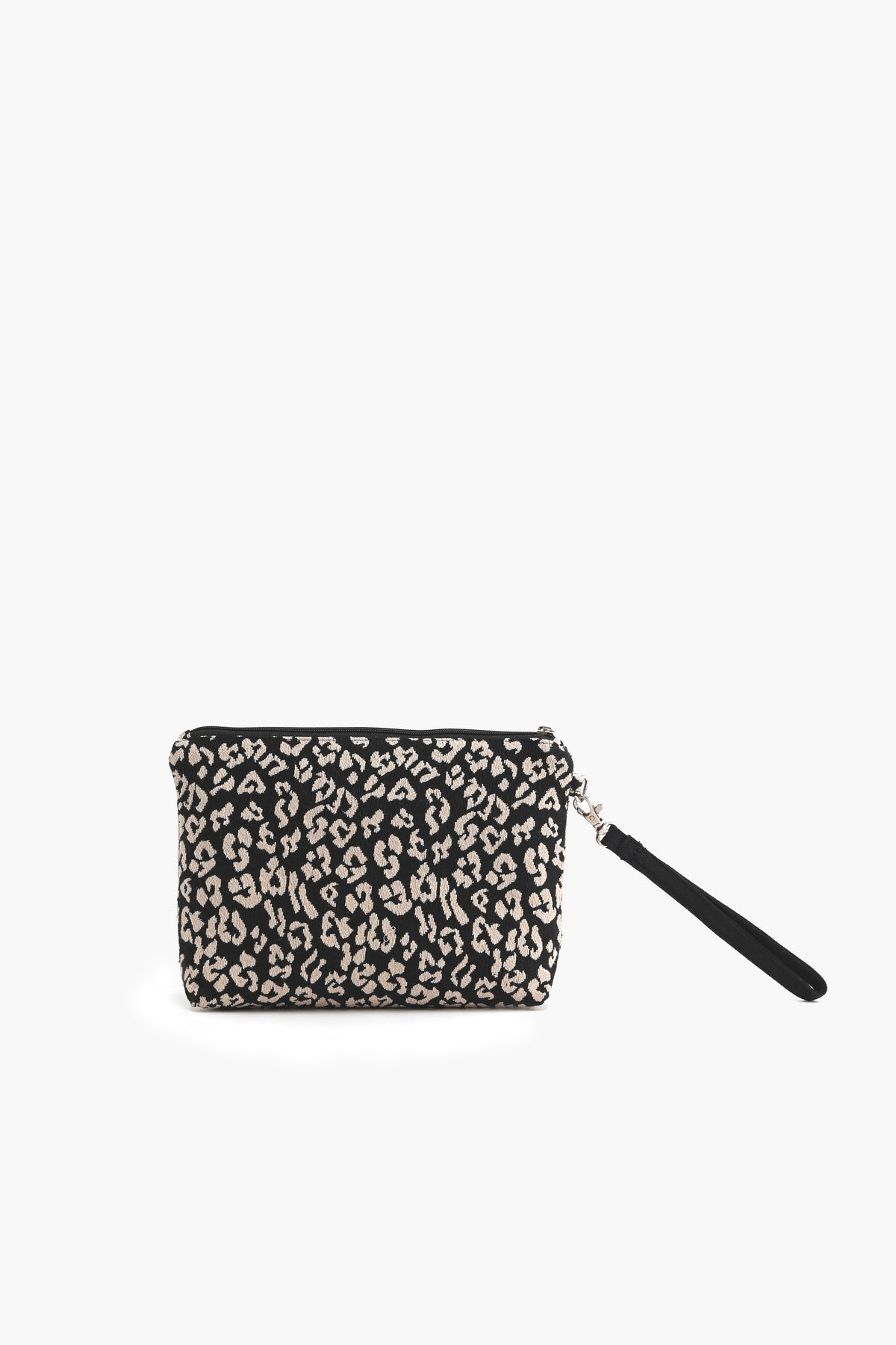 Charcoal Elegance Embroidered Clutch