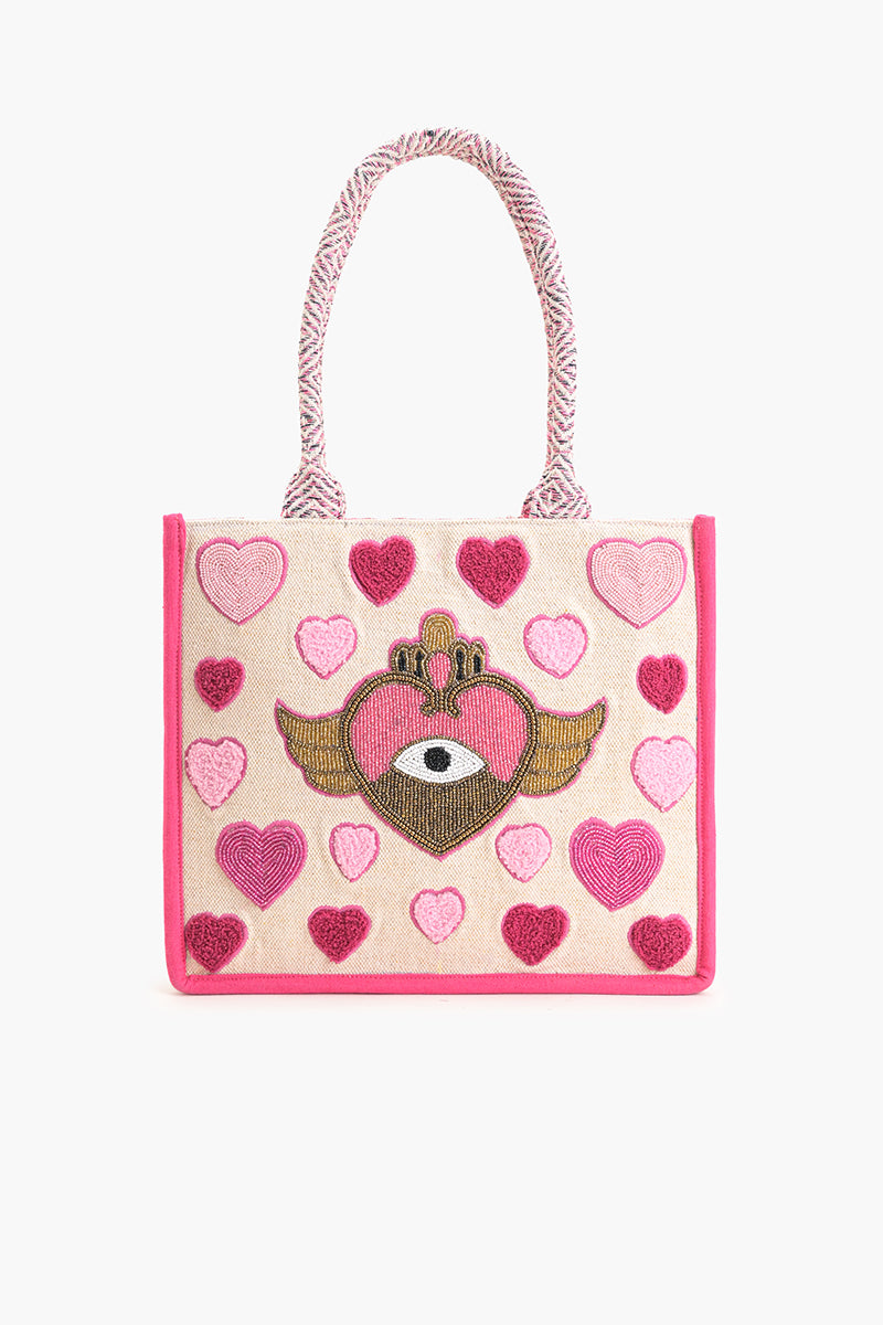 Heartfelt Rose Wings Tote