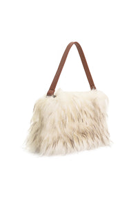 snow Pearl Faux Fur Shoulder Bag