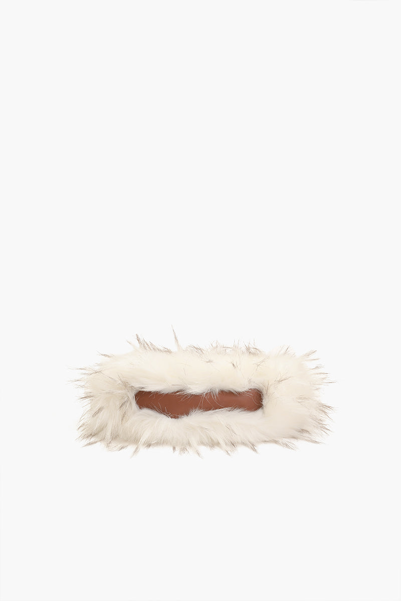 snow Pearl Faux Fur Shoulder Bag