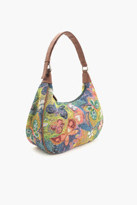 Floral Tapestry Shoulder Bag - Multi