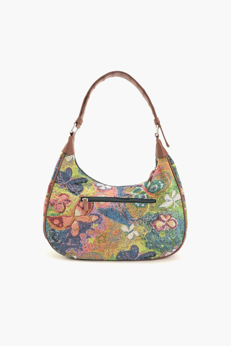 Floral Tapestry Shoulder Bag - Multi