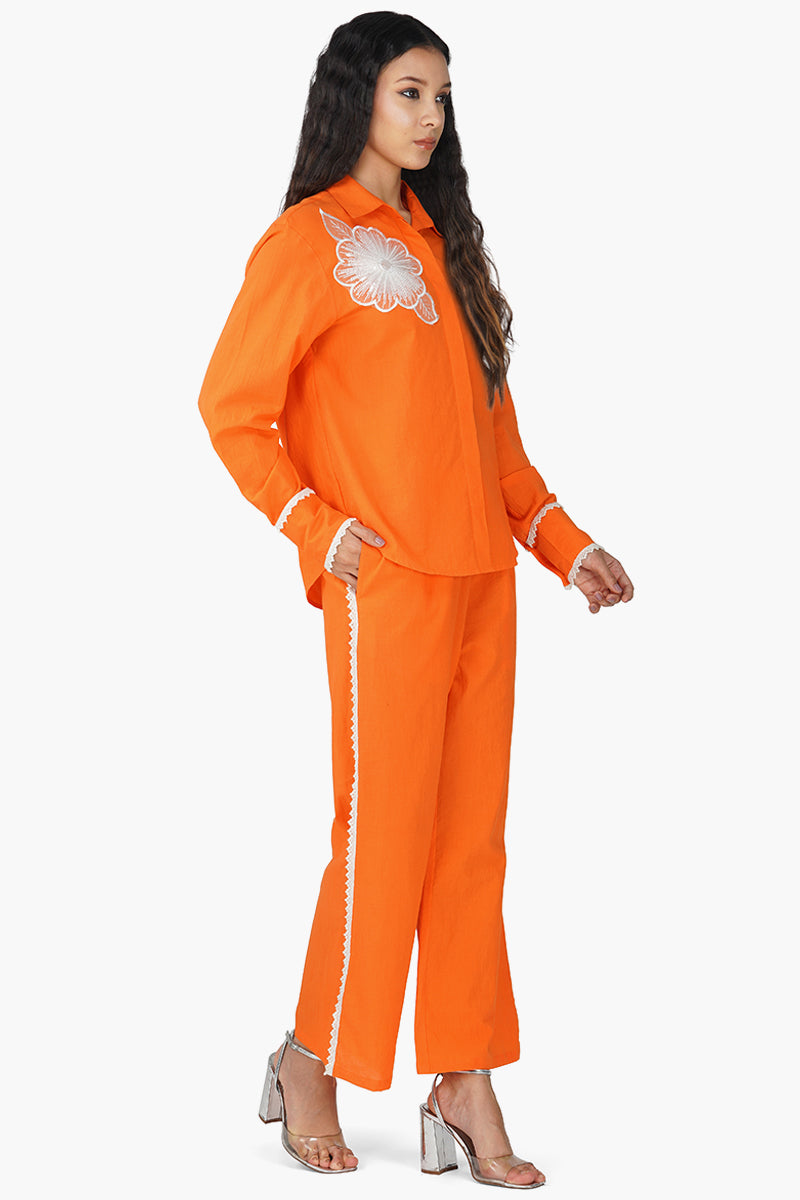 Tangerine Cotton Co-Ord Set