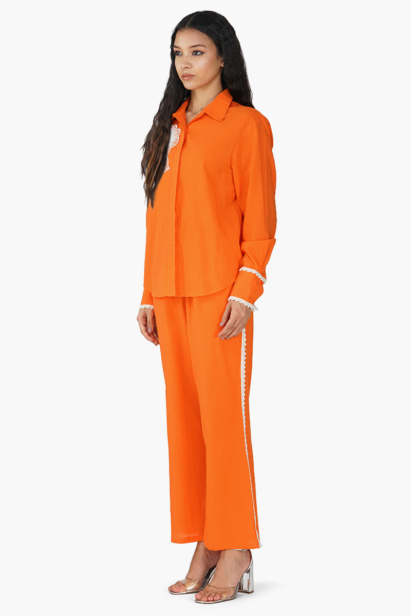 Tangerine Cotton Co-Ord Set