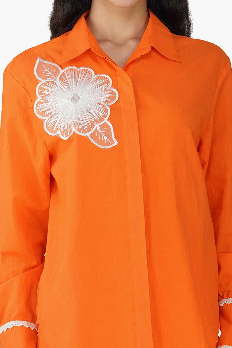 Tangerine Cotton Co-Ord Set