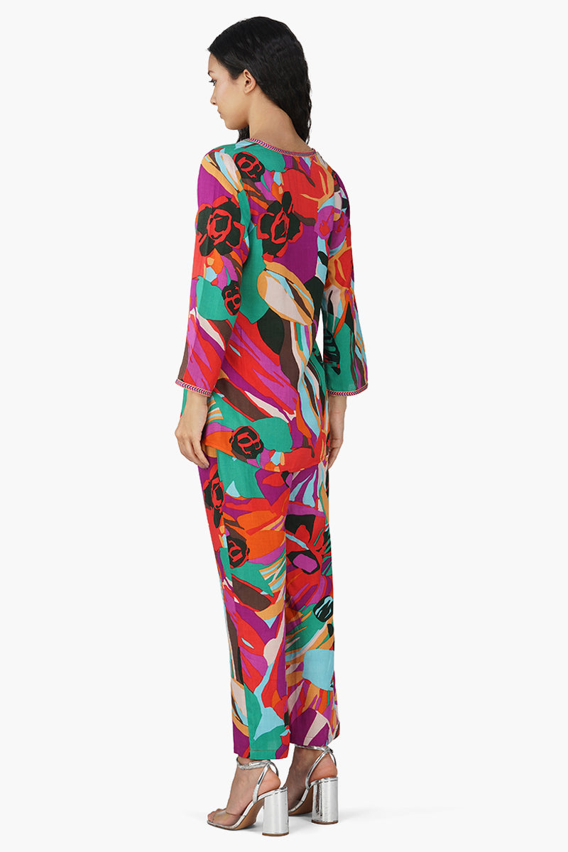 Multi Abstract Printed Co-ord Set