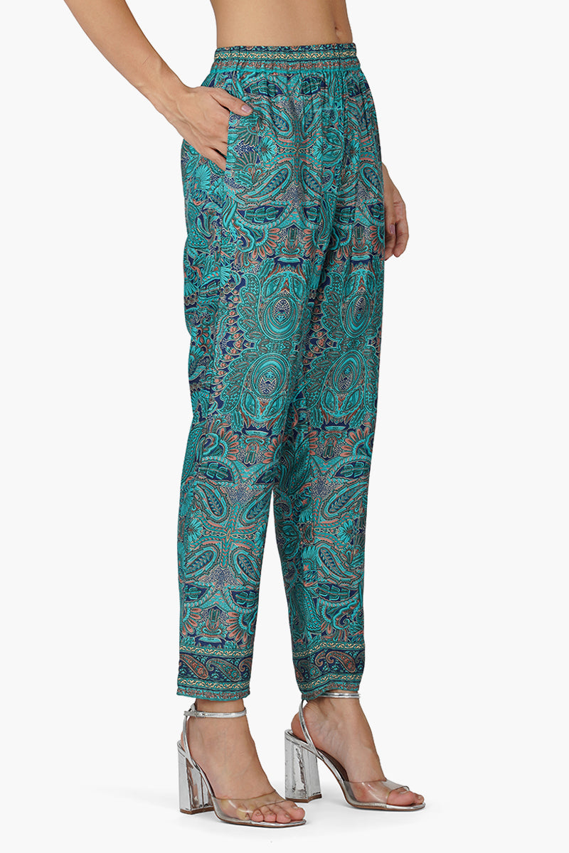 Teal Paisley Co-ord Set