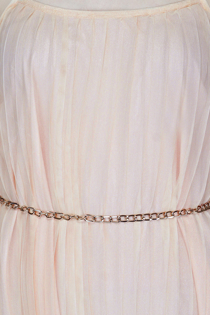 Blush Shimmer Strap Dress