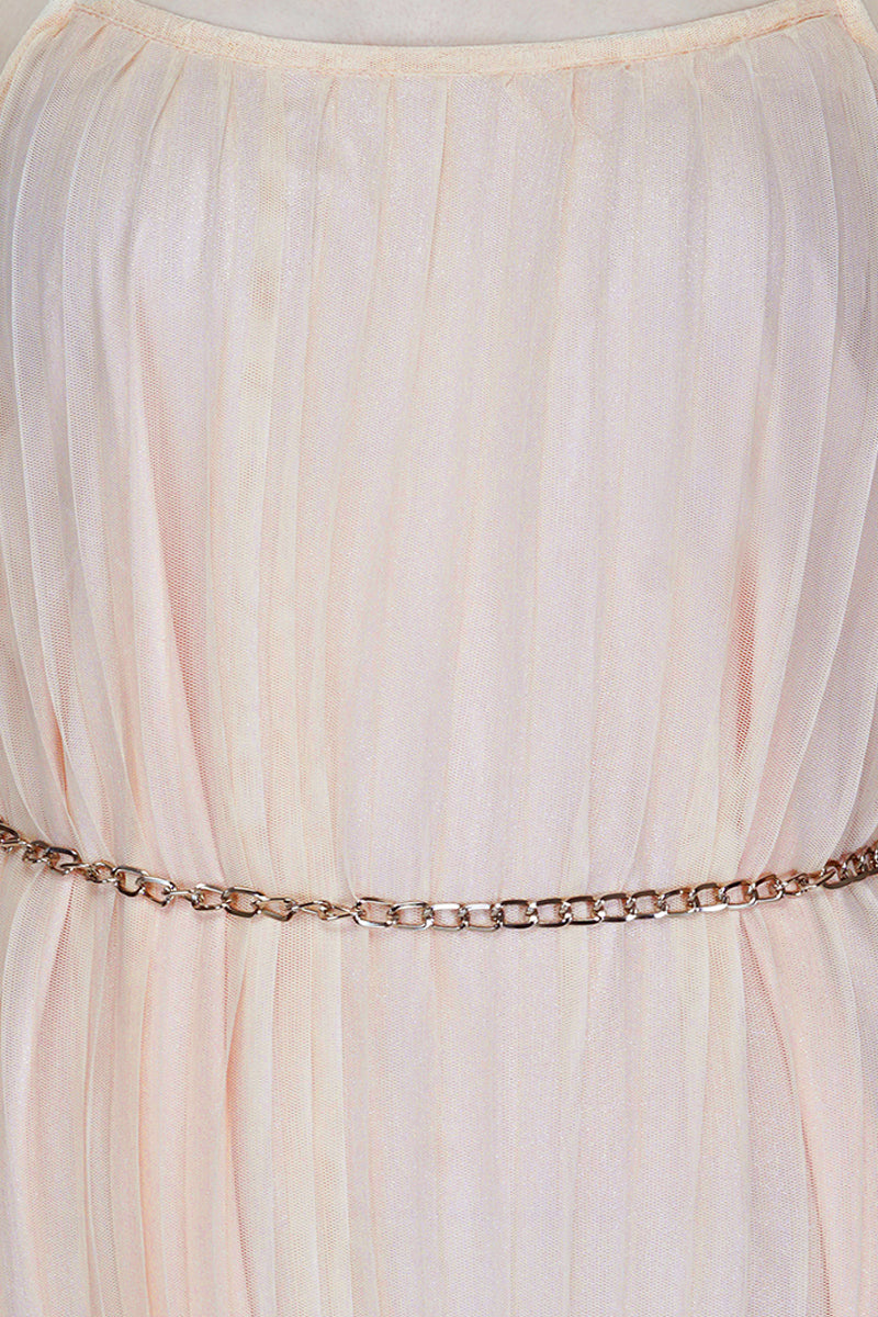 Blush Shimmer Strap Dress