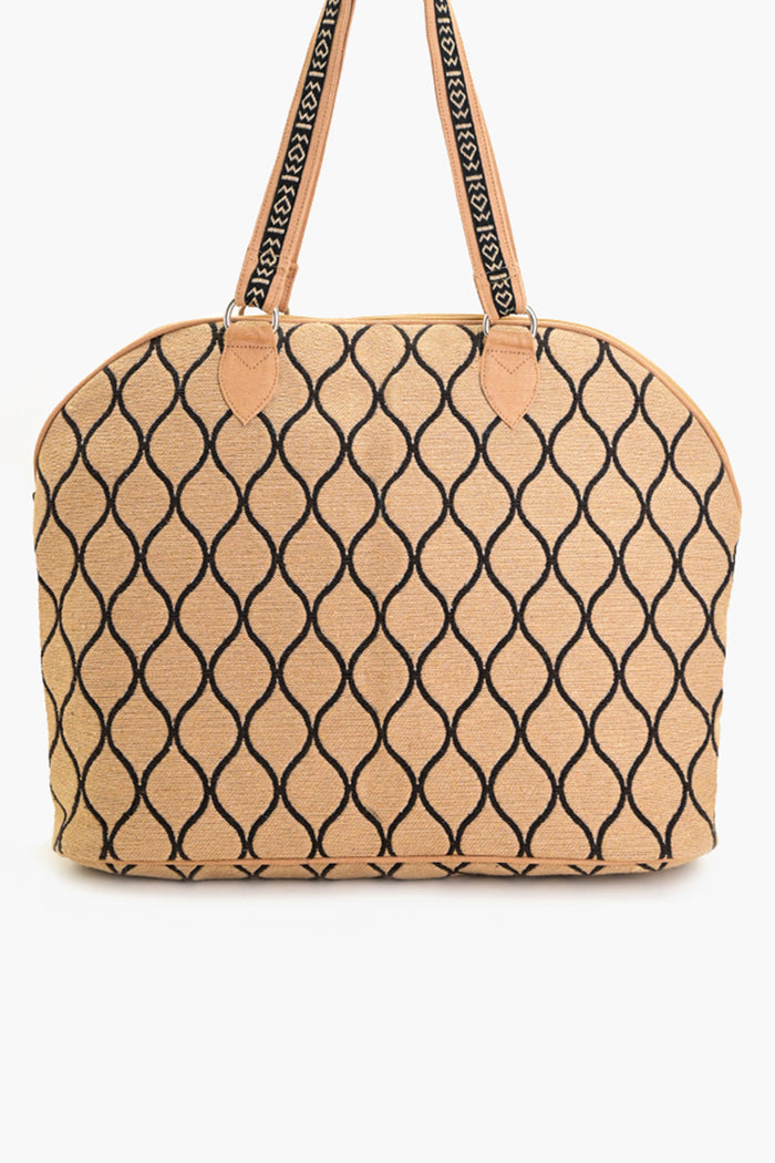 Geometric Jaal Weekender  - Beige