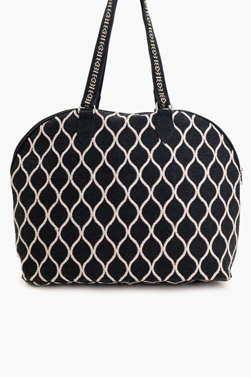 Geometric Jaal Weekender  - Black