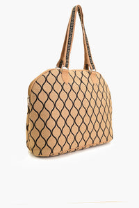 Geometric Jaal Weekender  - Beige