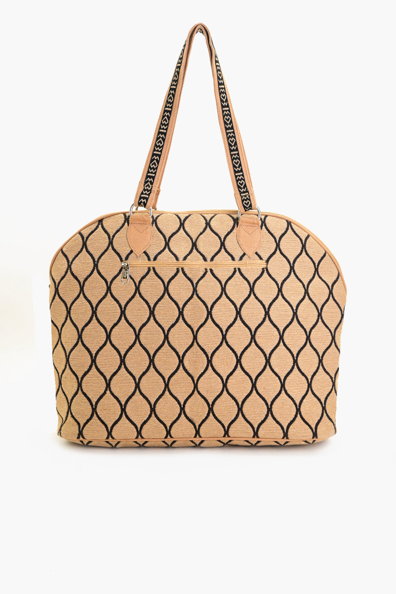 Geometric Jaal Weekender  - Beige