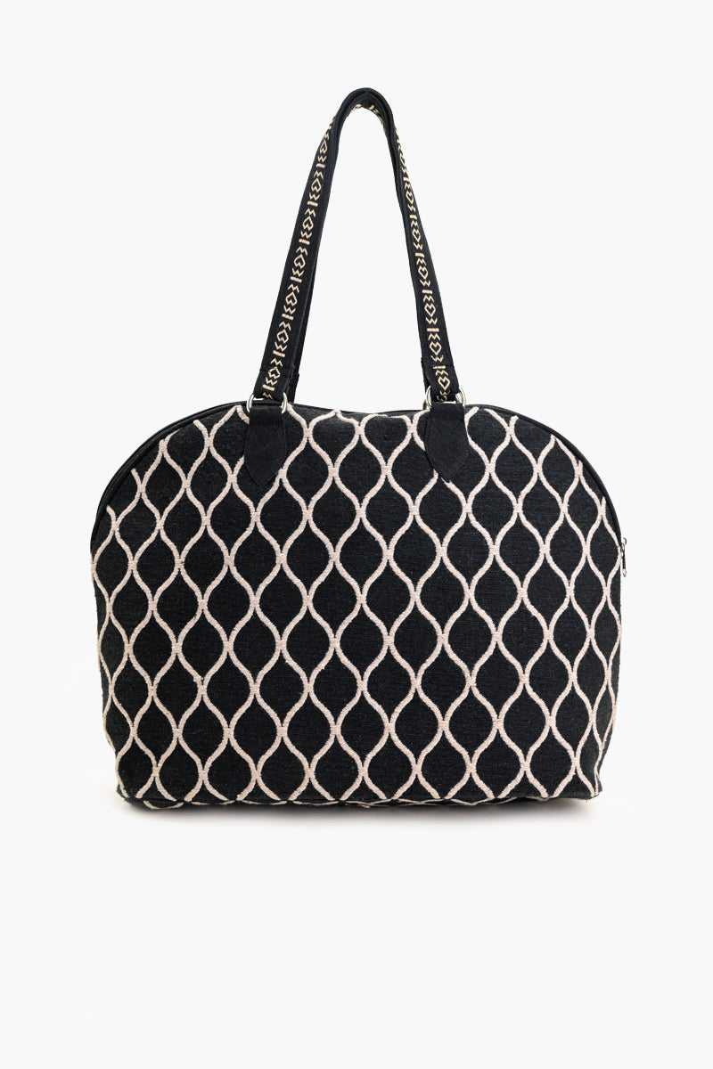 Geometric Jaal Weekender  - Black