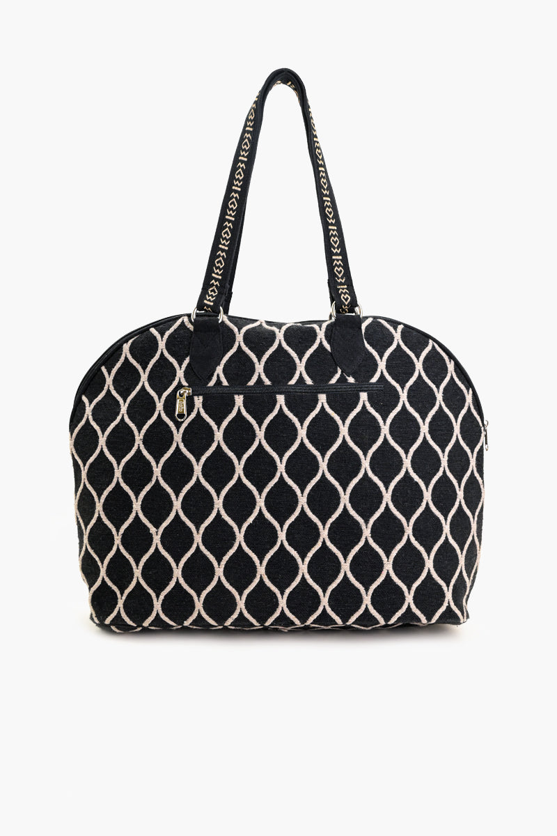 Geometric Jaal Weekender  - Black