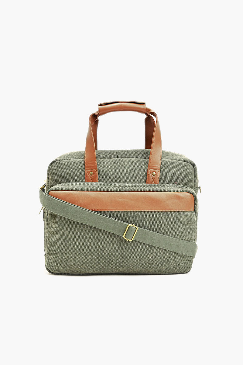 The Commuter Laptop Bag - Military Green