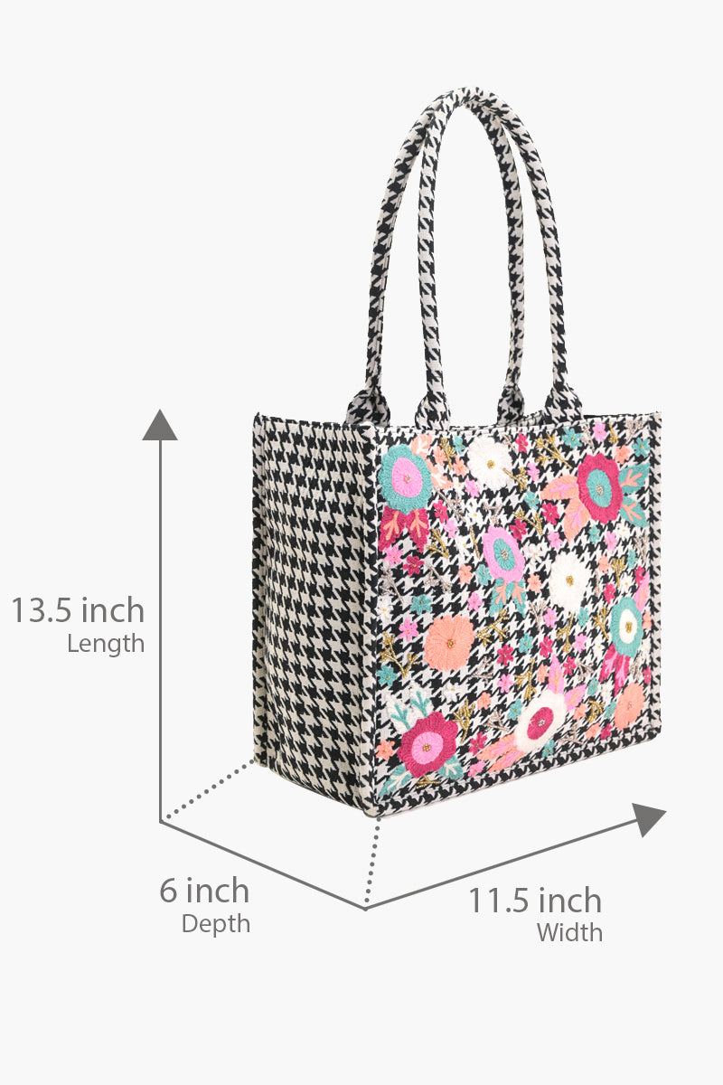 Houndstooth Chic Tote