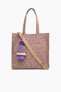 Lilac Cheetah Printed Tote