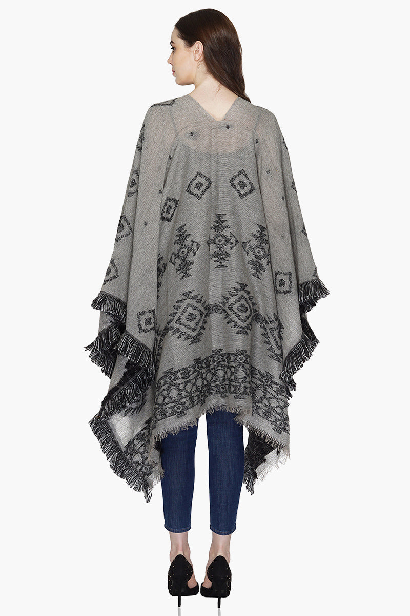 Tribal Luxe Open-Front Cape