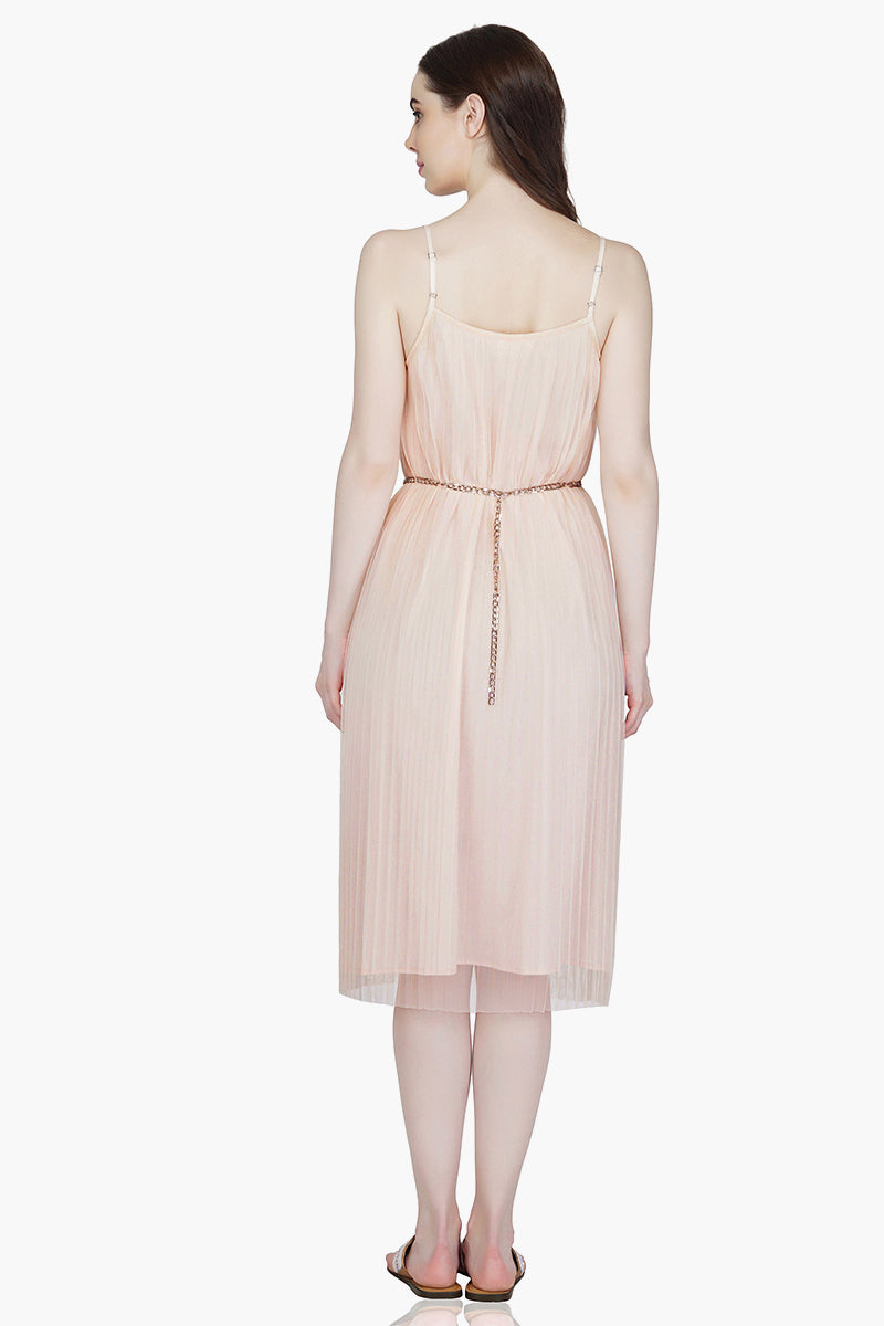 Blush Shimmer Strap Dress