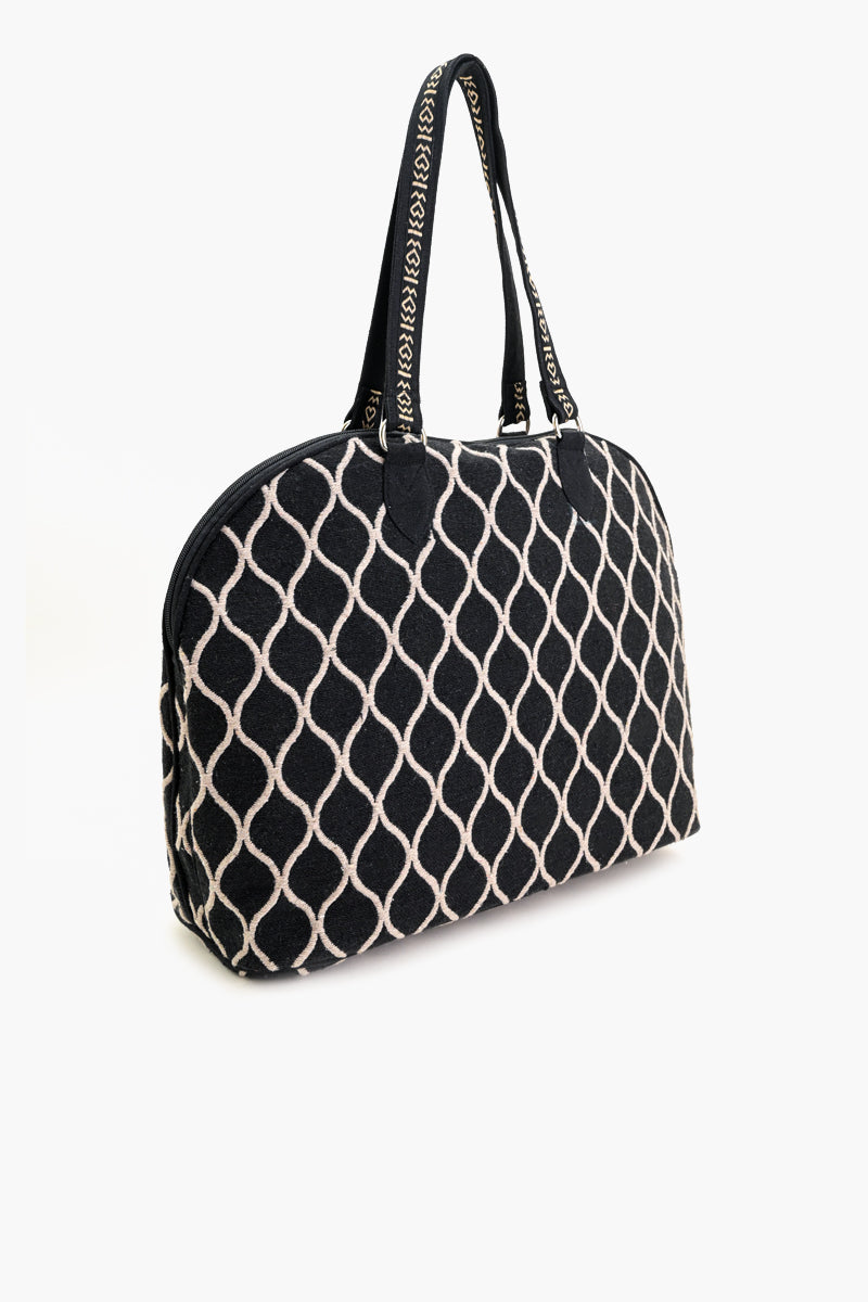 Geometric Jaal Weekender  - Black