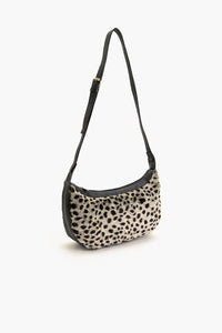 Leopard Print Shoulder Bag Black