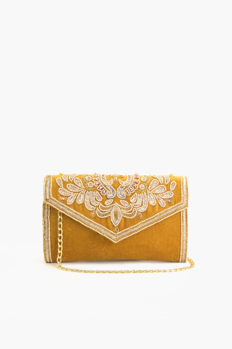 Regal Radiance Clutch-Musturd