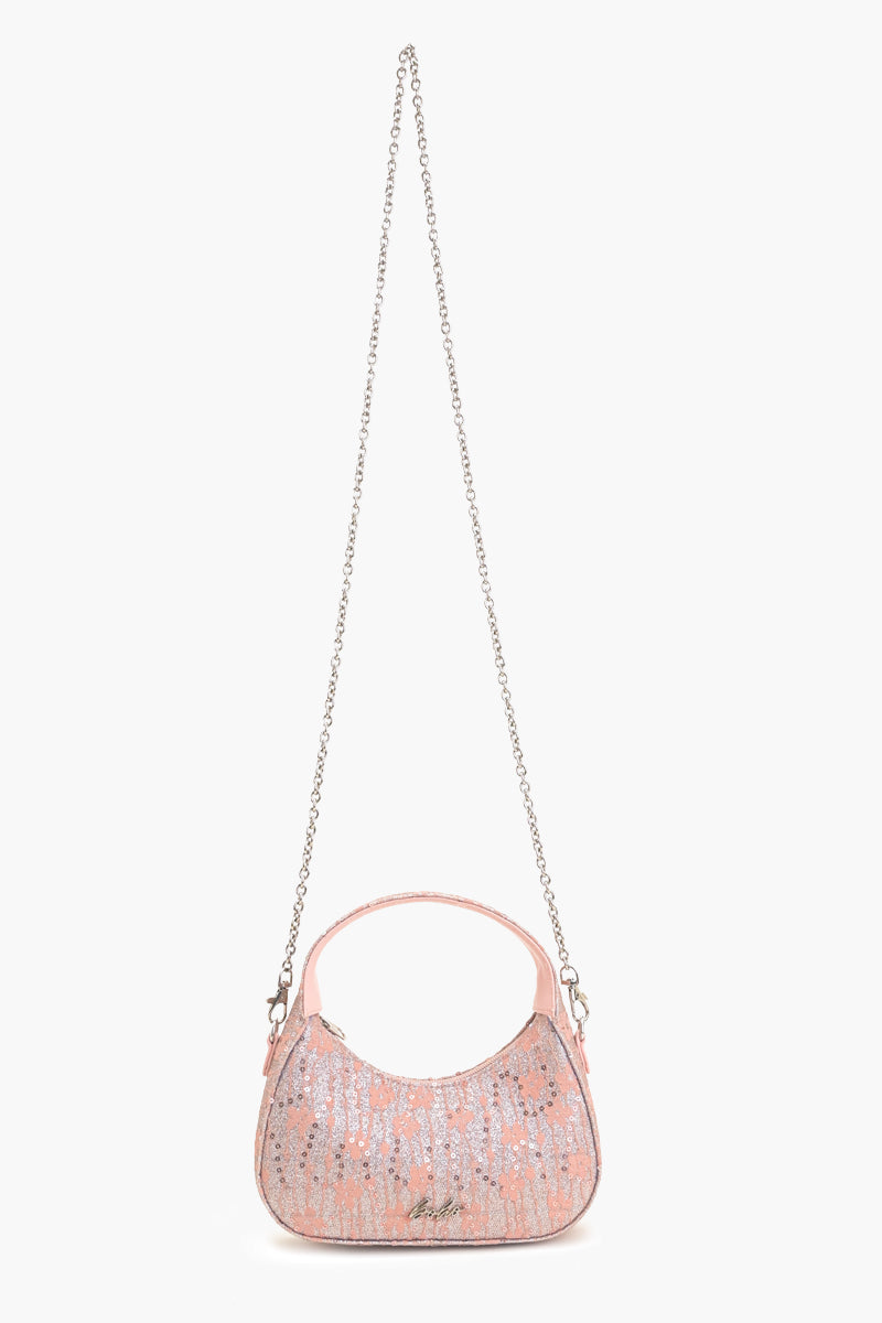 Moonlit Lace Handbag - Pink