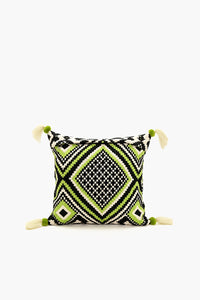 Lime Lattice Cushion Cover