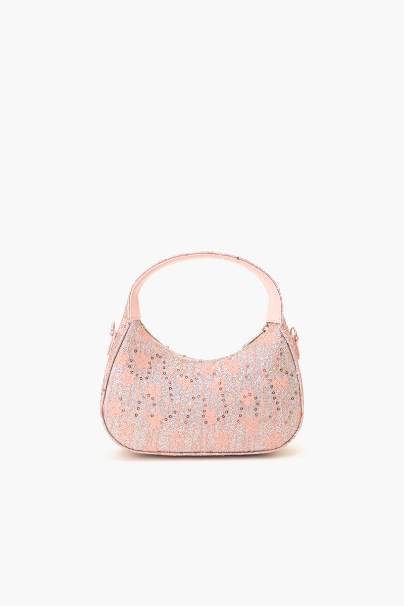 Moonlit Lace Handbag - Pink