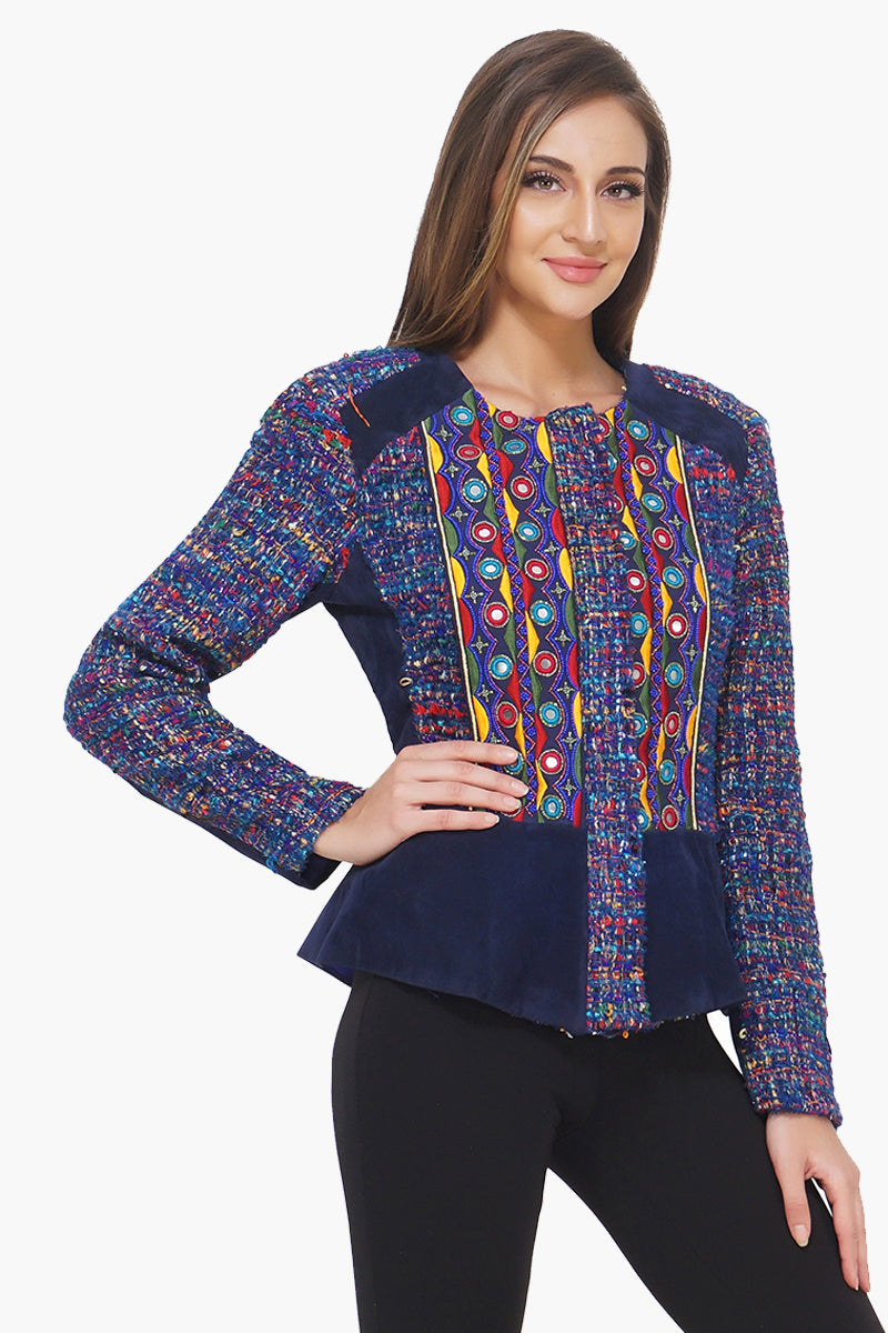 Blue Kutchi Heritage Jacket