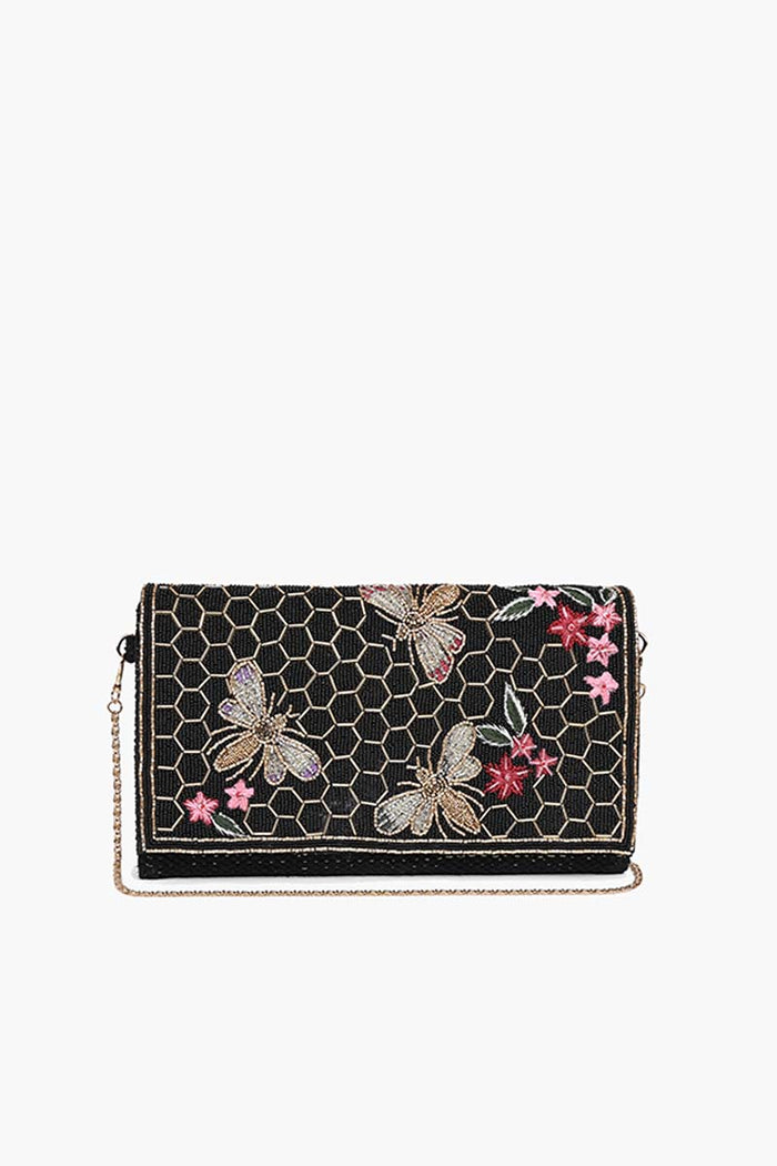 Honeycomb Embellished Clutch