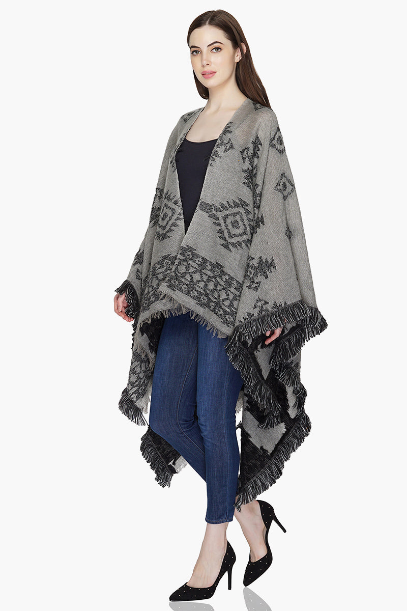 Tribal Luxe Open-Front Cape