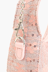 Moonlit Lace Handbag - Pink