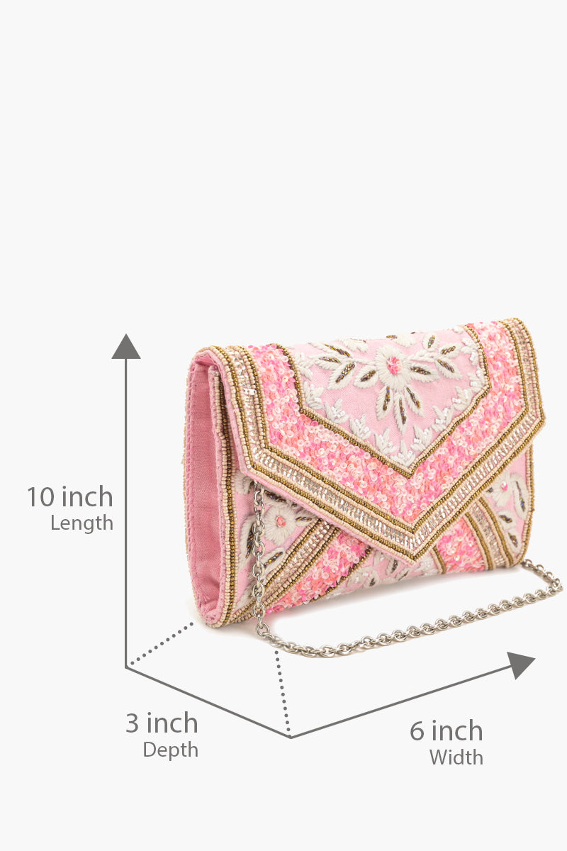 Pink Paradise Envelope Clutch