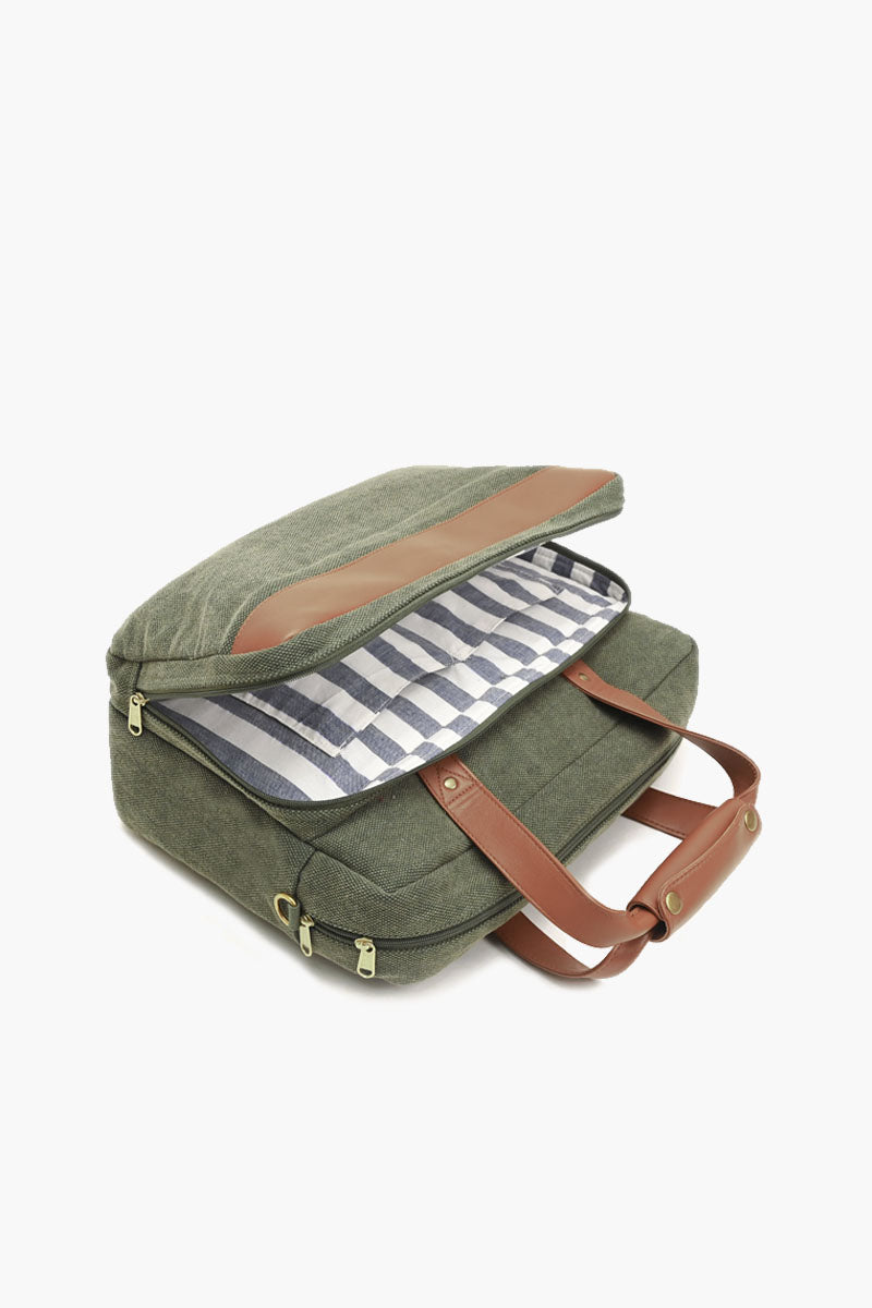 The Commuter Laptop Bag - Military Green