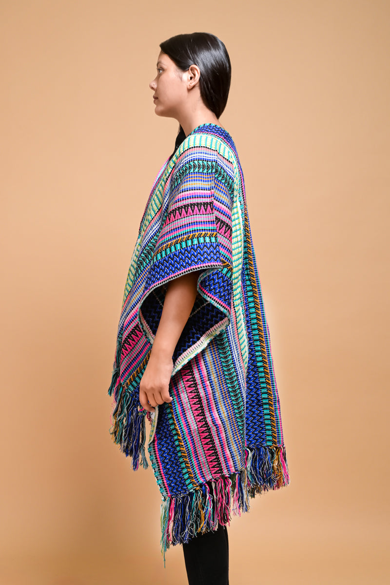 Geometric Fringed Asymmetrical Kaftan