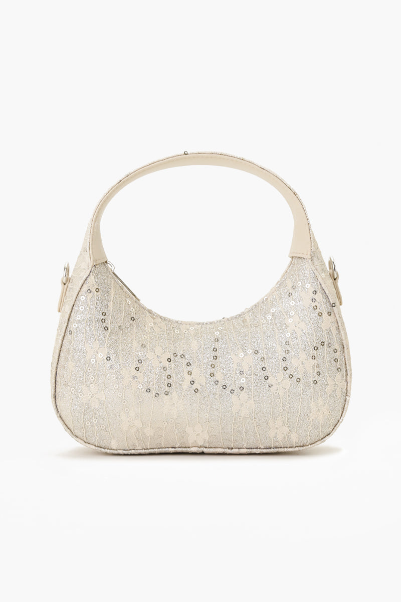 Moonlit Lace Handbag - Ivory