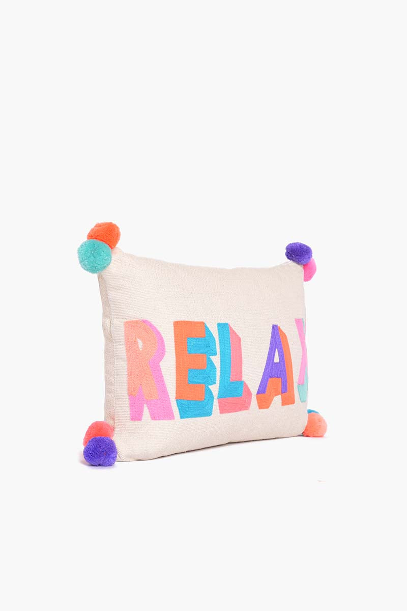 Cozy  RELAX Embroidered Cushion Cover