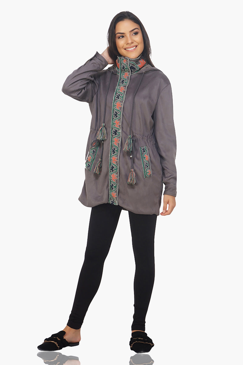 Ember Grey Embroidered Jacket