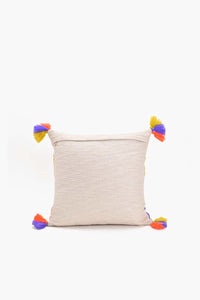 Vibrant Triangle Embroidered Cushion Cover