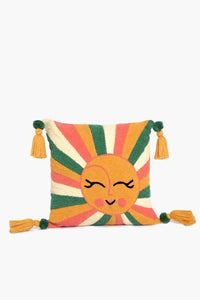 Radiant Sunburst Colorful Cushion Cover