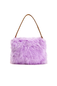 Emerald Envy Faux Fur Shoulder Bag