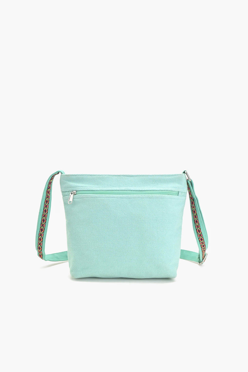 Turquoise Bliss Embellished Messenger Bag