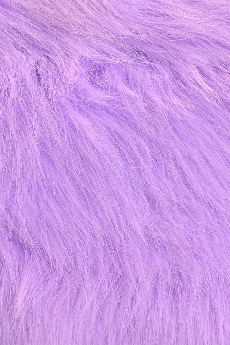 Lilac Luxe Faux Fur Shoulder Bag