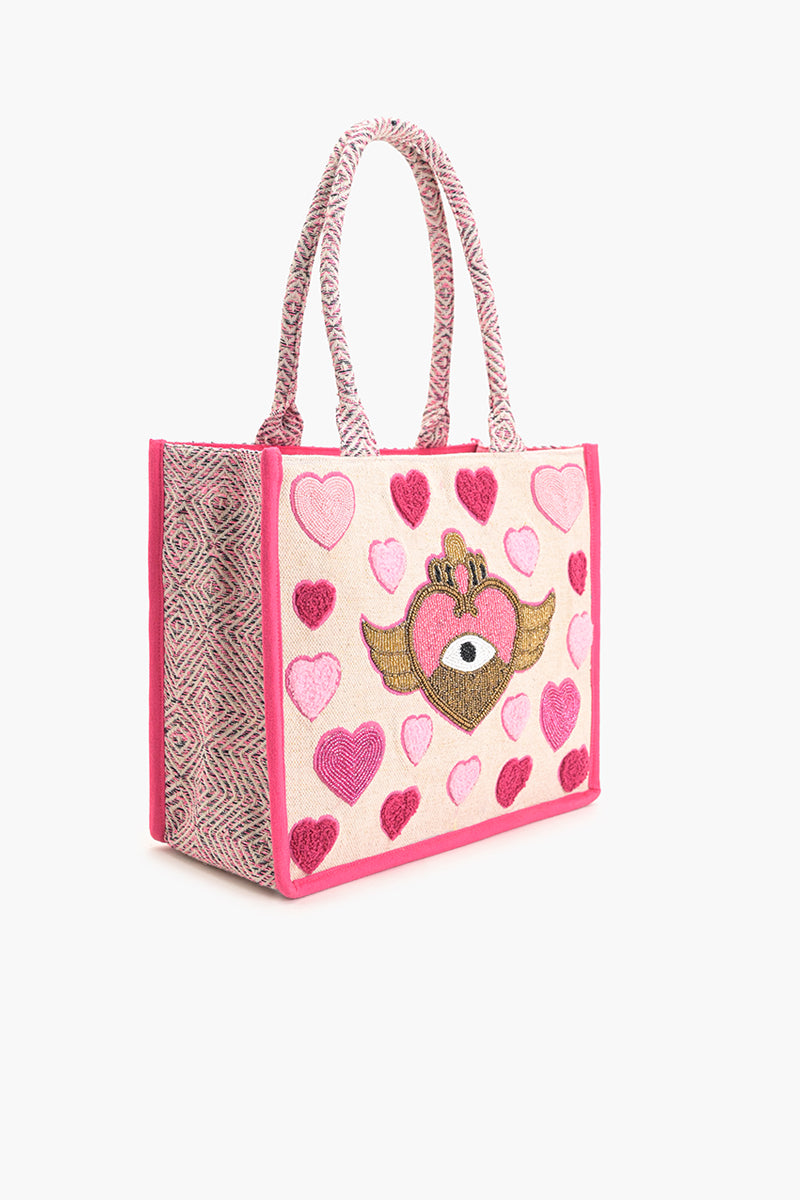 Heartfelt Rose Wings Tote