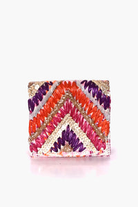 Raffia Embellished Gloria Clutch Purse For Women