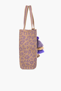 Lilac Cheetah Printed Tote