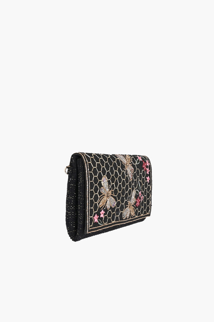 Honeycomb Embellished Clutch