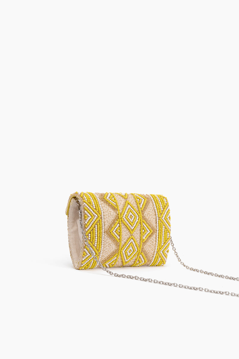 Amber Fully Beaded Clutch